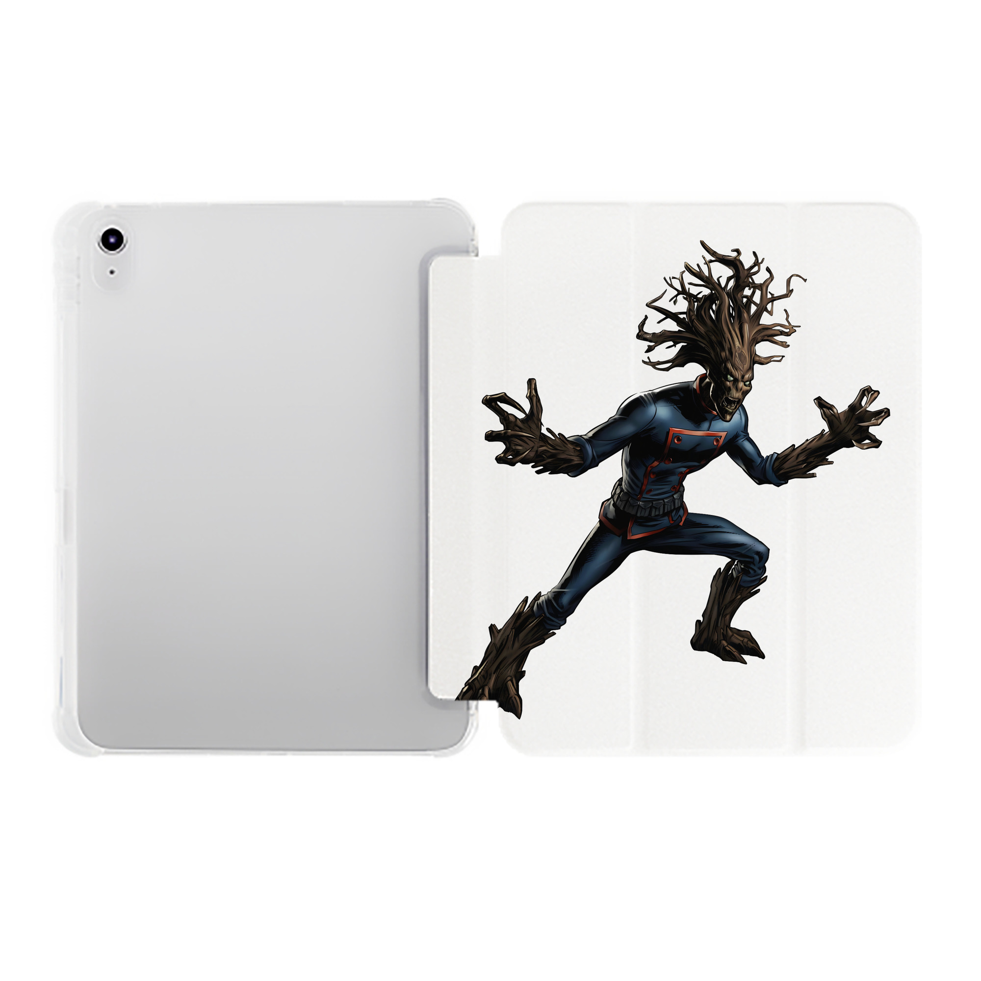 （画像用） アベンジャーズ The Avengers IPad ケース ペン収納付き 三つ折りスタンド PUレザー×シリコン 対応機種9.5/10.5/10.9インチ